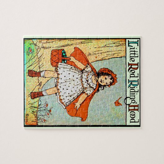 小さな赤い乗馬用フード ジグソーパズル (横)