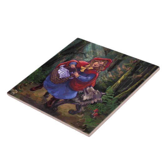 小さな赤い乗馬用フード タイル (側面)