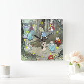 小さな赤い乗馬頭巾:ページの終了 スクエア壁時計 (ホーム)