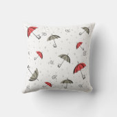 小さな赤い傘のクッション クッション (裏面)