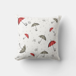 小さな赤い傘のクッション クッション