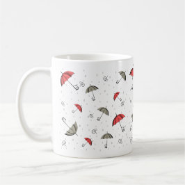 小さな赤い傘 コーヒーマグカップ
