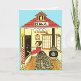 小さな赤い学校生殖ギンガムドール カード