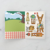 小さな赤い学校生殖ギンガムドール カード (内部)