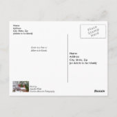 小さな赤い橋の回復祈願ポストカード ポストカード (裏面)