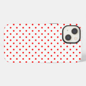 小さな赤い水玉模様 iPhoneケース (裏面横)