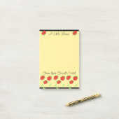 小さな赤い花がデザイン ポストイット (デスク上)