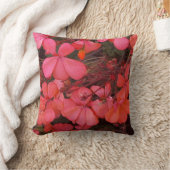 小さな赤い花とことわざ付きフレンドリー枕 クッション (ブランケット)