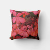 小さな赤い花とことわざ付きフレンドリー枕 クッション (正面)