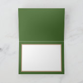 小さな赤い花のクラスタ緑の背景 カード (内部)