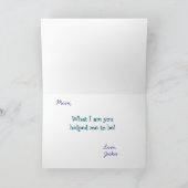 小さな赤い花の愛　母の日 カード (内部)