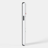 小さな赤い花の模様 iPhoneケース (右側面)