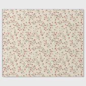 小さな赤い花ヴィンテージ包装紙 ラッピングペーパー (フラット)