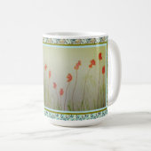 小さな赤い野の花 コーヒーマグカップ (正面右)