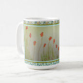 小さな赤い野の花 コーヒーマグカップ (正面左)