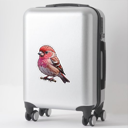小さな赤い鳥 シール (スーツケース)