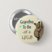 小さな赤ちゃんシャワーのおばあちゃん 缶バッジ (正面&裏面)