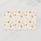 小さな赤ん坊が途中で、蜂の赤ん坊シャワー エンクロージャーカード (裏面)