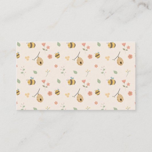小さな赤ん坊が途中で、蜂の赤ん坊シャワー エンクロージャーカード (裏面)