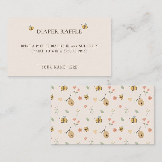 小さな赤ん坊が途中で、蜂の赤ん坊シャワー エンクロージャーカード (正面/裏面)