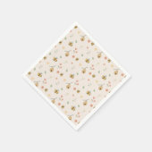 小さな赤ん坊が途中で、蜂の赤ん坊シャワー スタンダードカクテルナプキン (角)