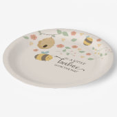 小さな赤ん坊が途中で、蜂の赤ん坊シャワー ペーパープレート (アングル)