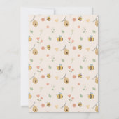 小さな赤ん坊が途中で、蜂の赤ん坊シャワー 招待状 (裏面)