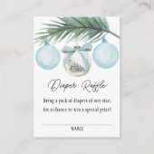 小さな赤メリーちゃんシャワーおむつラッフルカード 名刺 (正面)