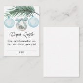 小さな赤メリーちゃんシャワーおむつラッフルカード 名刺 (正面/裏面)