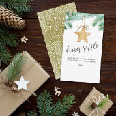 小さな赤メリーちゃんシャワーおむつラッフルチケット エンクロージャーカード