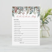 小さな赤メリーちゃんシャワーがベビーゲームを願う アドバイスカード (スタンド正面)