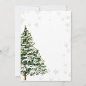 小さな赤メリーちゃんシャワーのクリスマスの雪 招待状 (裏面)