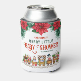 小さな赤メリーちゃんシャワーのクリスマスをテーマにした冬 缶クーラー