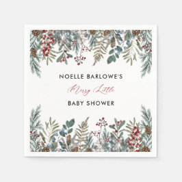 小さな赤メリーちゃんシャワー紙ナプキン スタンダードカクテルナプキン