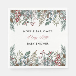 小さな赤メリーちゃんシャワー紙ナプキン スタンダードランチョンナプキン