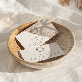 小さな赤メリーちゃんシャワー赤い弓ブーケ囲い エンクロージャーカード