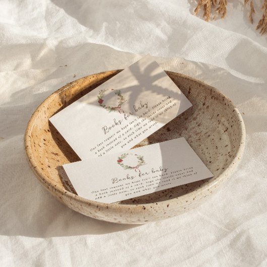 小さな赤メリーちゃんシャワー赤い弓ブーケ囲い エンクロージャーカード