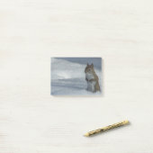 小さな赤リス ポストイット (デスク上)