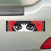 小さな赤 バンパーステッカー (車上)