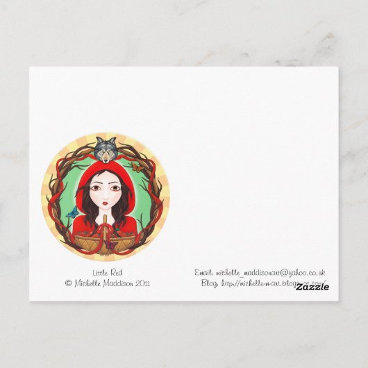 小さな赤 ポストカード (裏面)