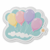 小さな足で第一歩を踏み出す1歳の誕生日 シール (正面)