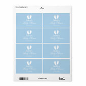 小さな足と赤ちゃんシャワー水ボトルシール ラベル (フルシート)