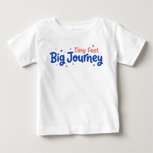 小さな足の大冒険 ベビーTシャツ (正面)