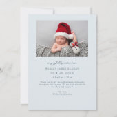 小さな足指の大きな喜び石板写真誕生のお知らせ 案内状 (裏面)