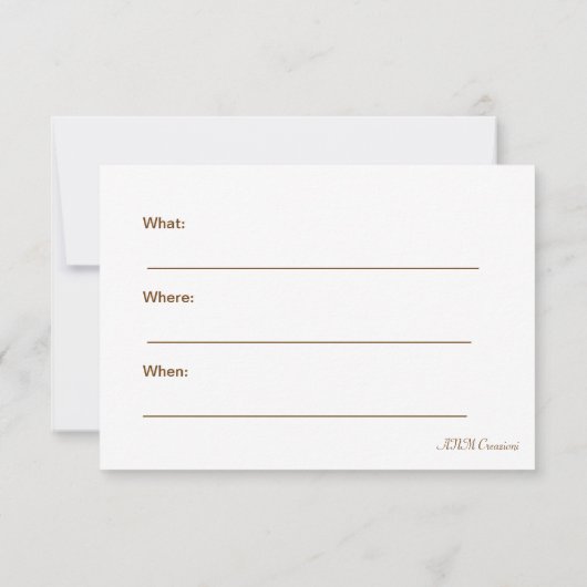 小さな足 招待状 (裏面)