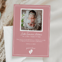 小さな足 赤ちゃん 追悼式 案内 招待状