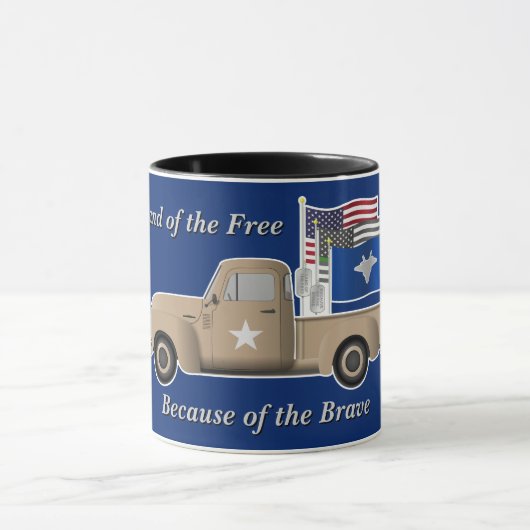 小さな軍隊トラックと空力くるみ割り マグカップ (中央)