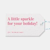 小さな輝き | かわいいクリスマス ギフトタグ (正面(横))