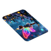 小さな輝くクリスマスの妖精がファンタジーを点灯 マグネット (右側)