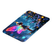 小さな輝くクリスマスの妖精がファンタジーを点灯 マグネット (左側)